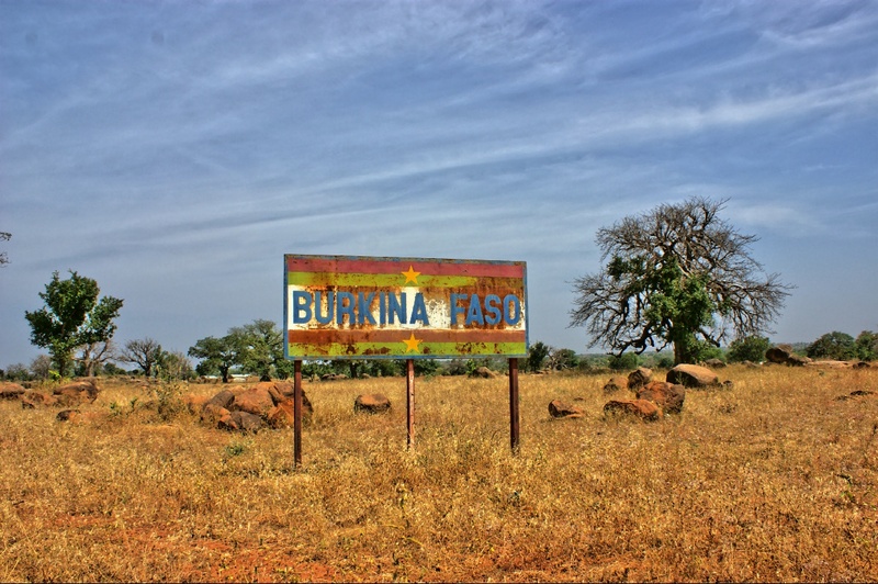 Burkina Faso Border signboard